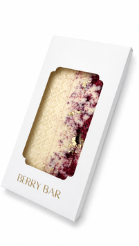 Шоколад с узором вышиванки - белый шоколад с сублимированной малиной - Berry Bar BBP01-117 фото