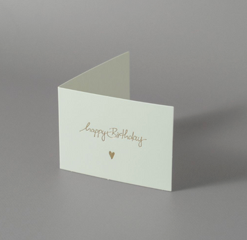 Открытка белая &laquo;Happy birthday&raquo; - книжечка
