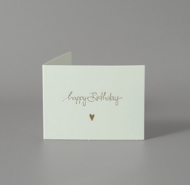 Открытка белая &laquo;Happy birthday&raquo; - книжечка